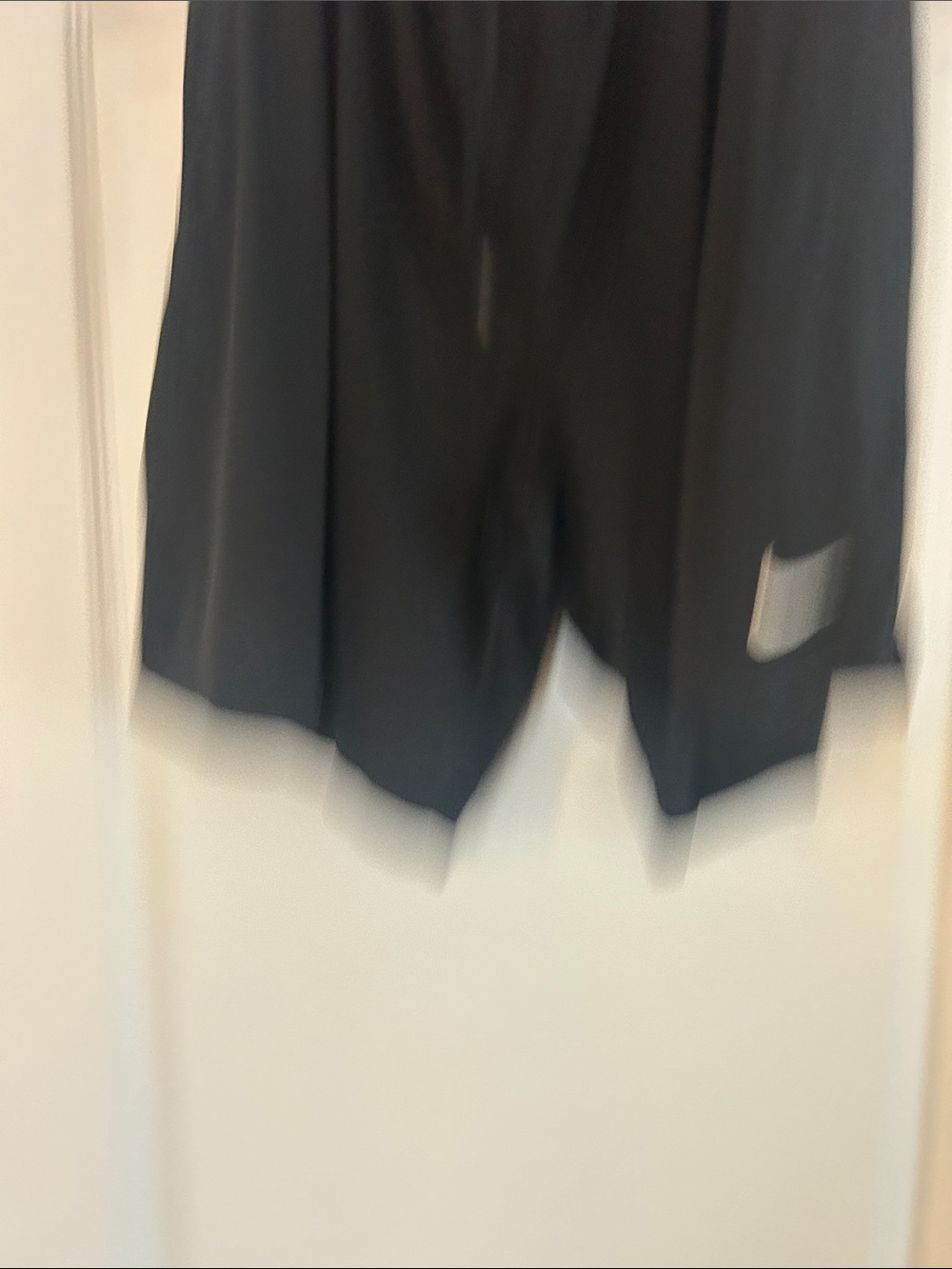 Nike Black Workout Shorts with White Swoosh